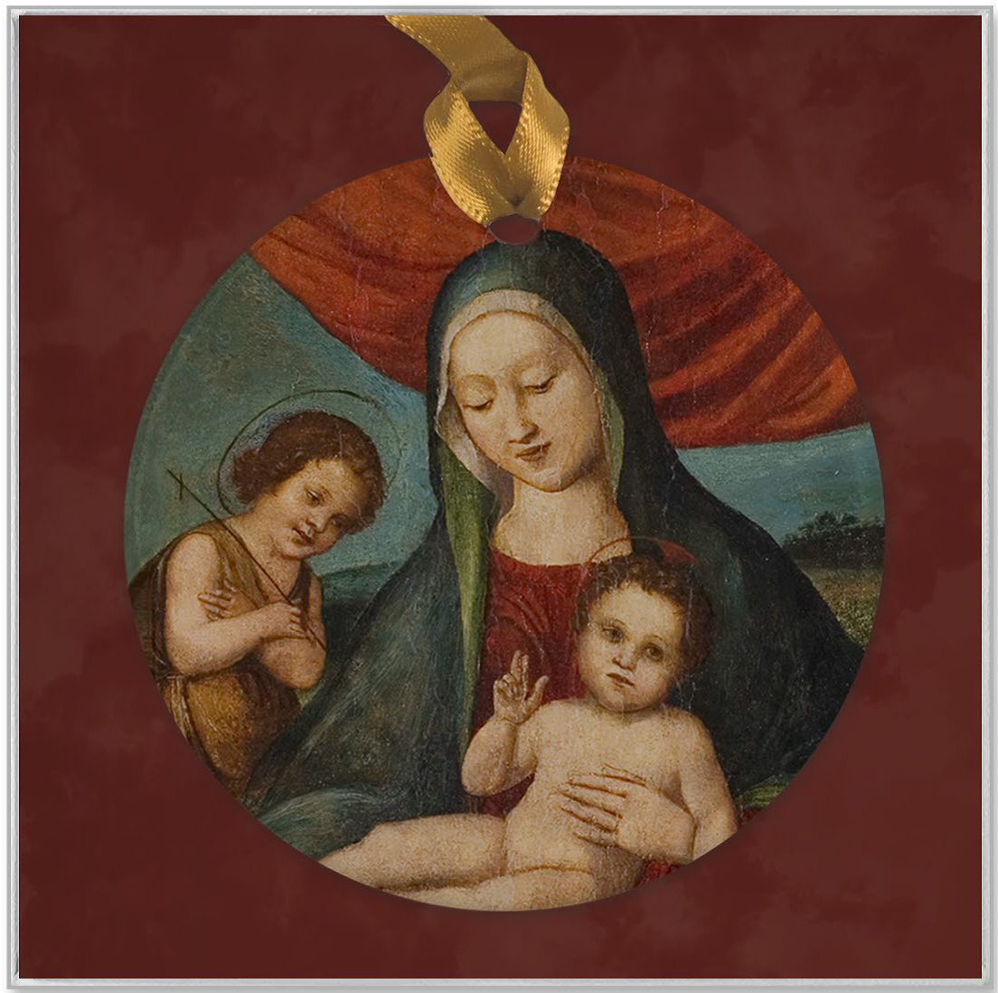 Virgin and Child with Infant Saint John Porcelain Keepsake