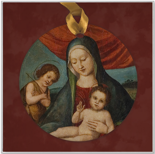 Virgin and Child with Infant Saint John Porcelain Keepsake